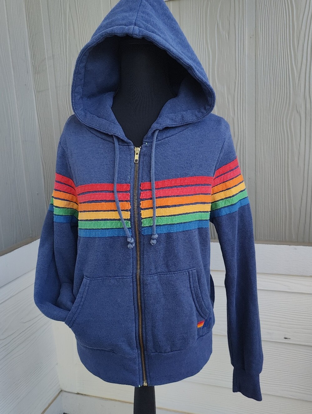 Aviator Nation five striped hoodie XS